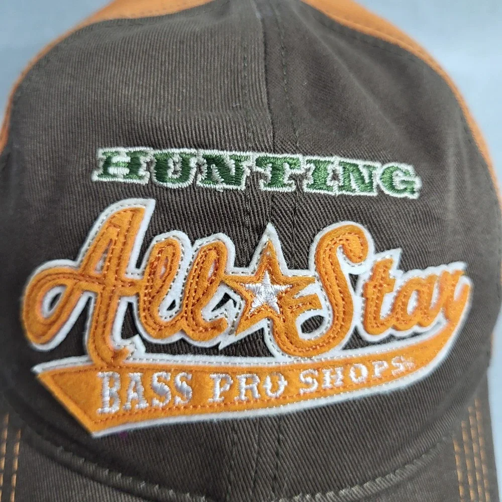 Bass Pro Shops Hunting All Star Brown/Orange Adult Strap Back Ball Hat Cap